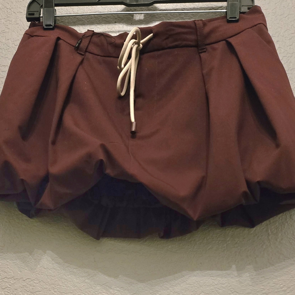 Burgundy Bubble Skirt